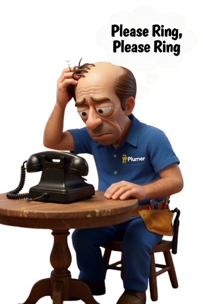 Home service business owner waiting by the phone for leads that never come